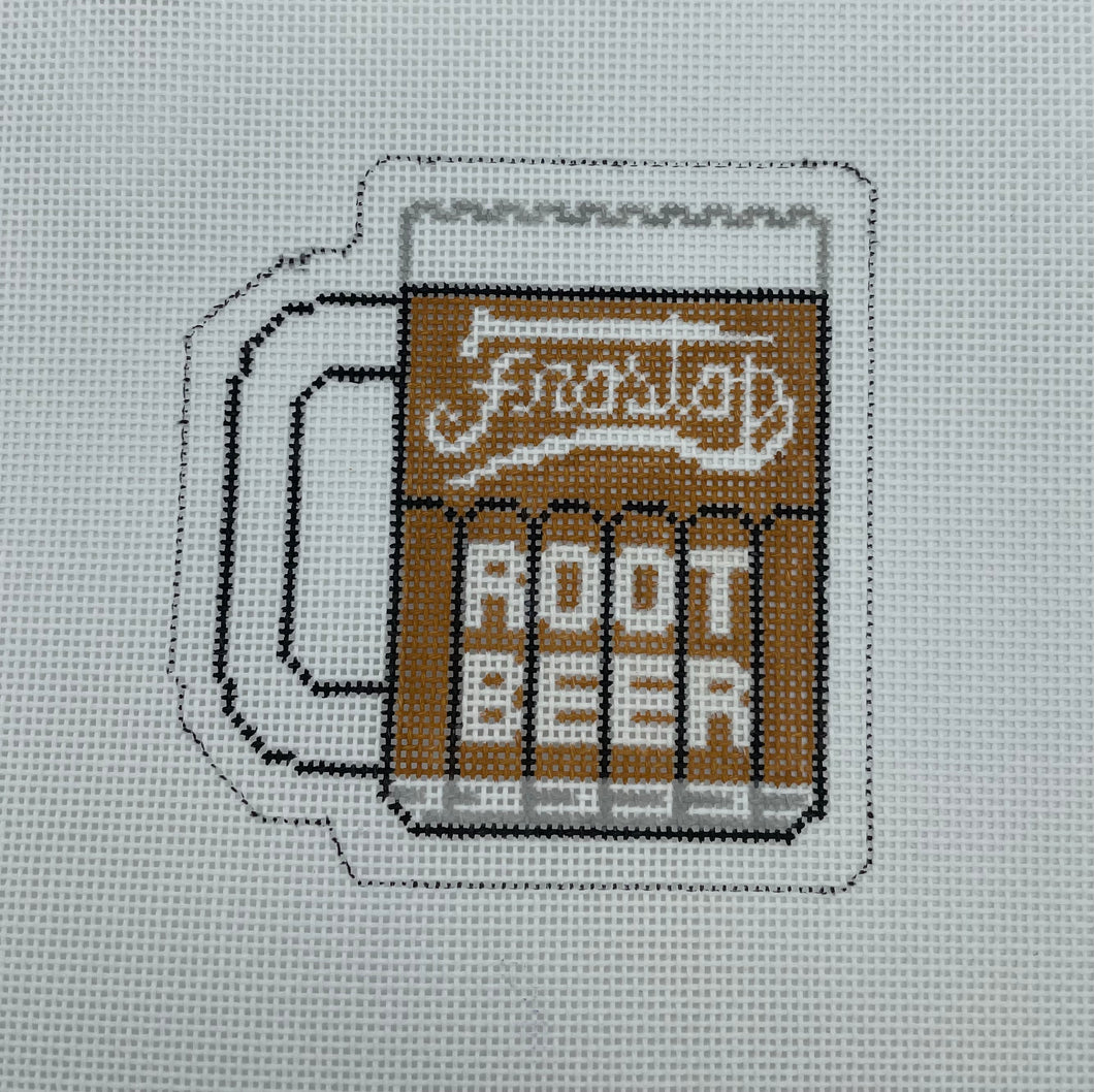 Frostop Root Beer Needlepoint Ornament