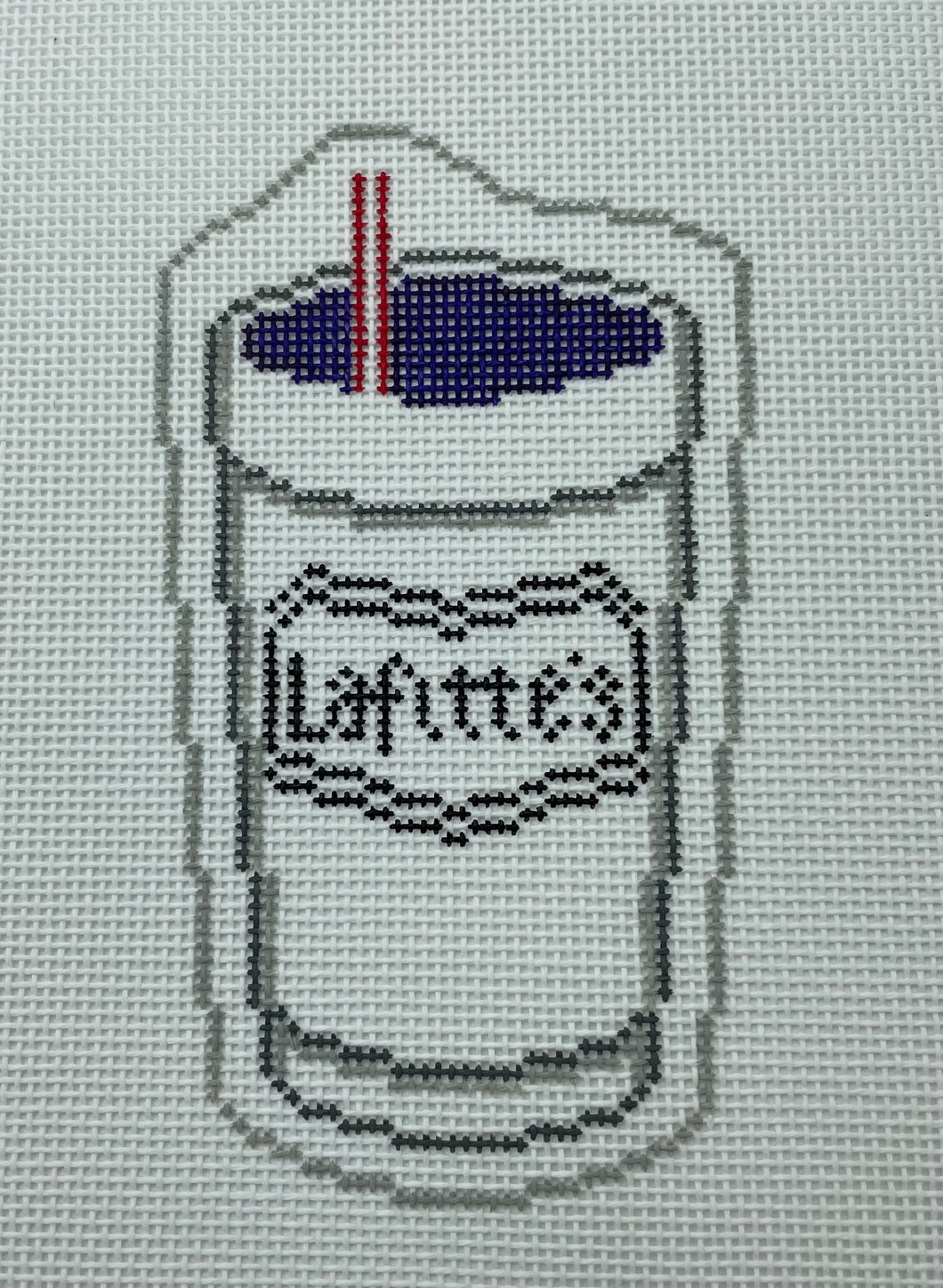 Lafitte's Purple Drink Needlepoint Ornament