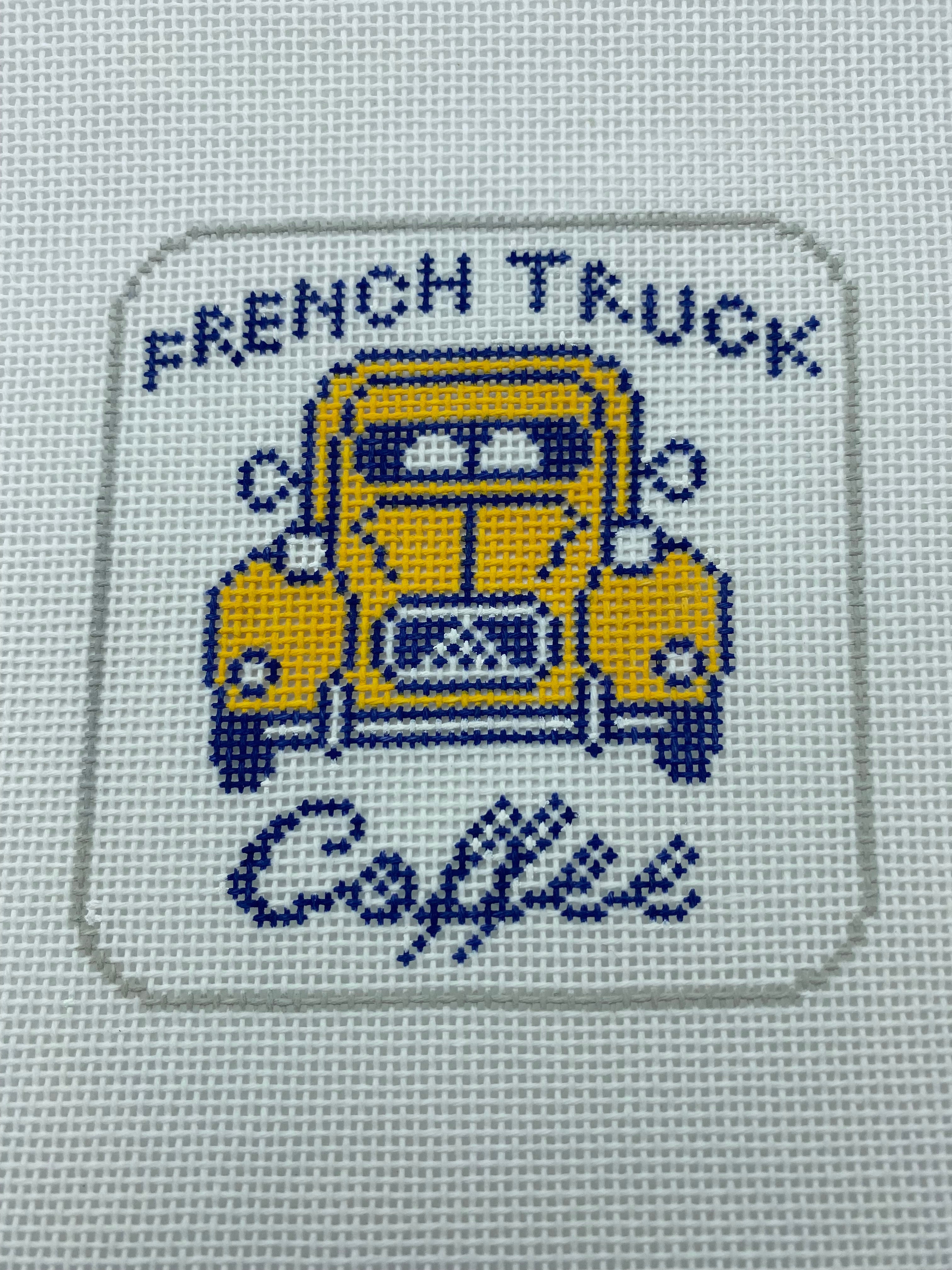 French Truck Coffee Needlepoint Ornament Needle NOLA