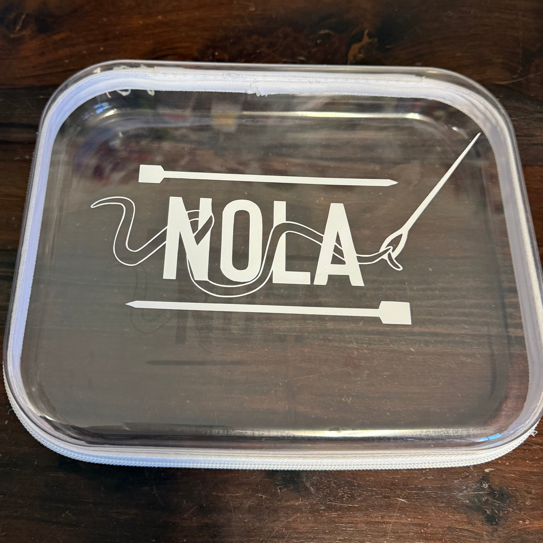 NOLA Hard Plastic Zippered Project Case