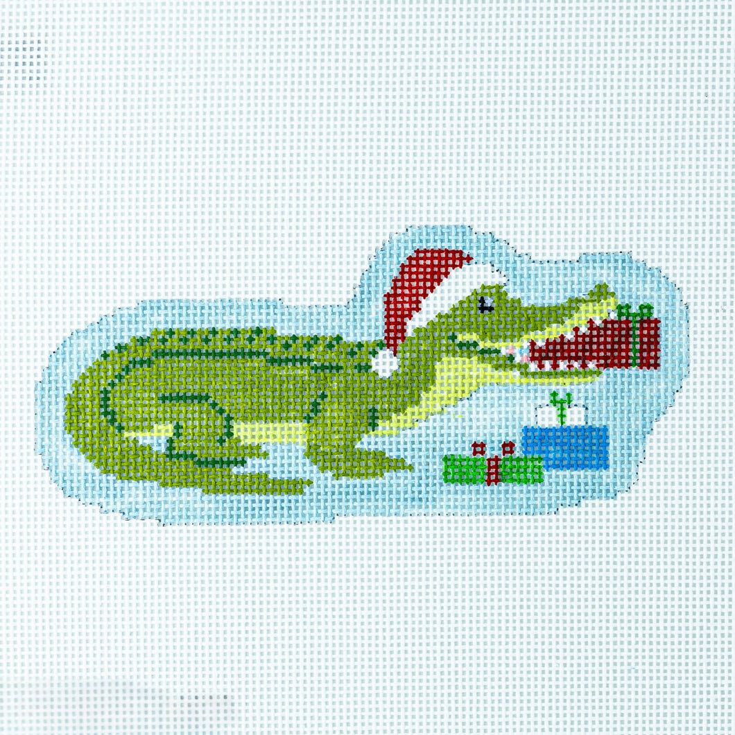 Christmas Gator with Packages