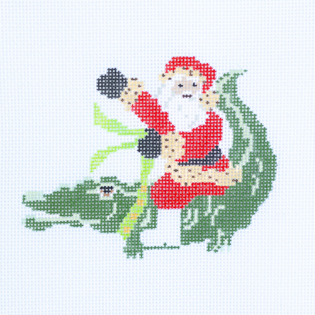 Santa Riding on a Gator