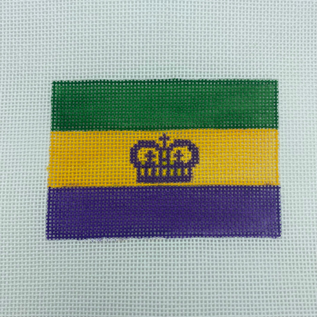 Mardi Gras Flag Ornament