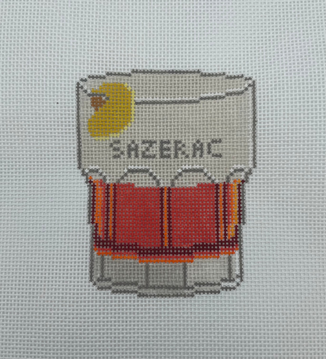 Sazerac Cocktail Needlepoint Ornament