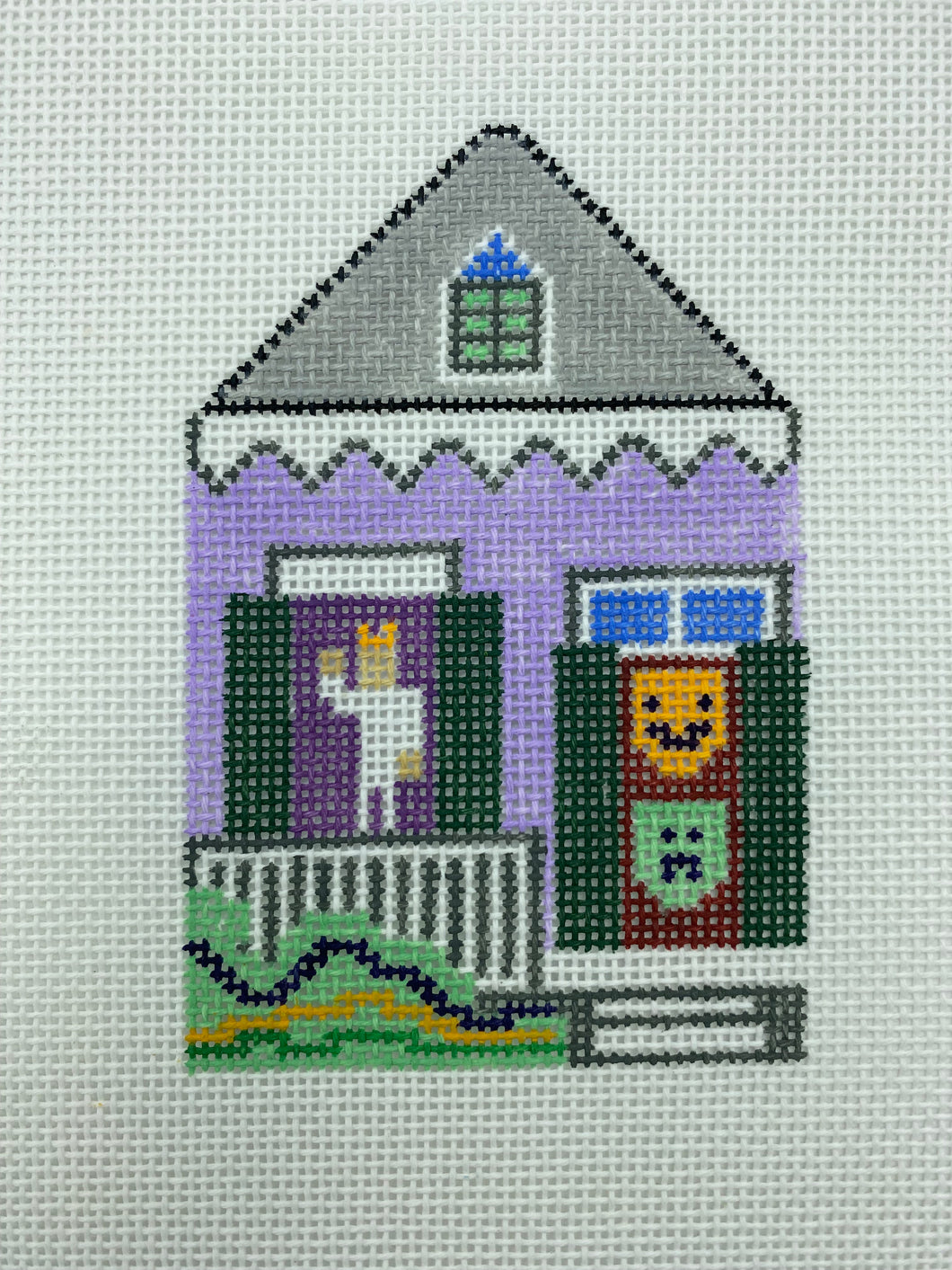 Mardi Gras Shotgun Needlepoint Ornament