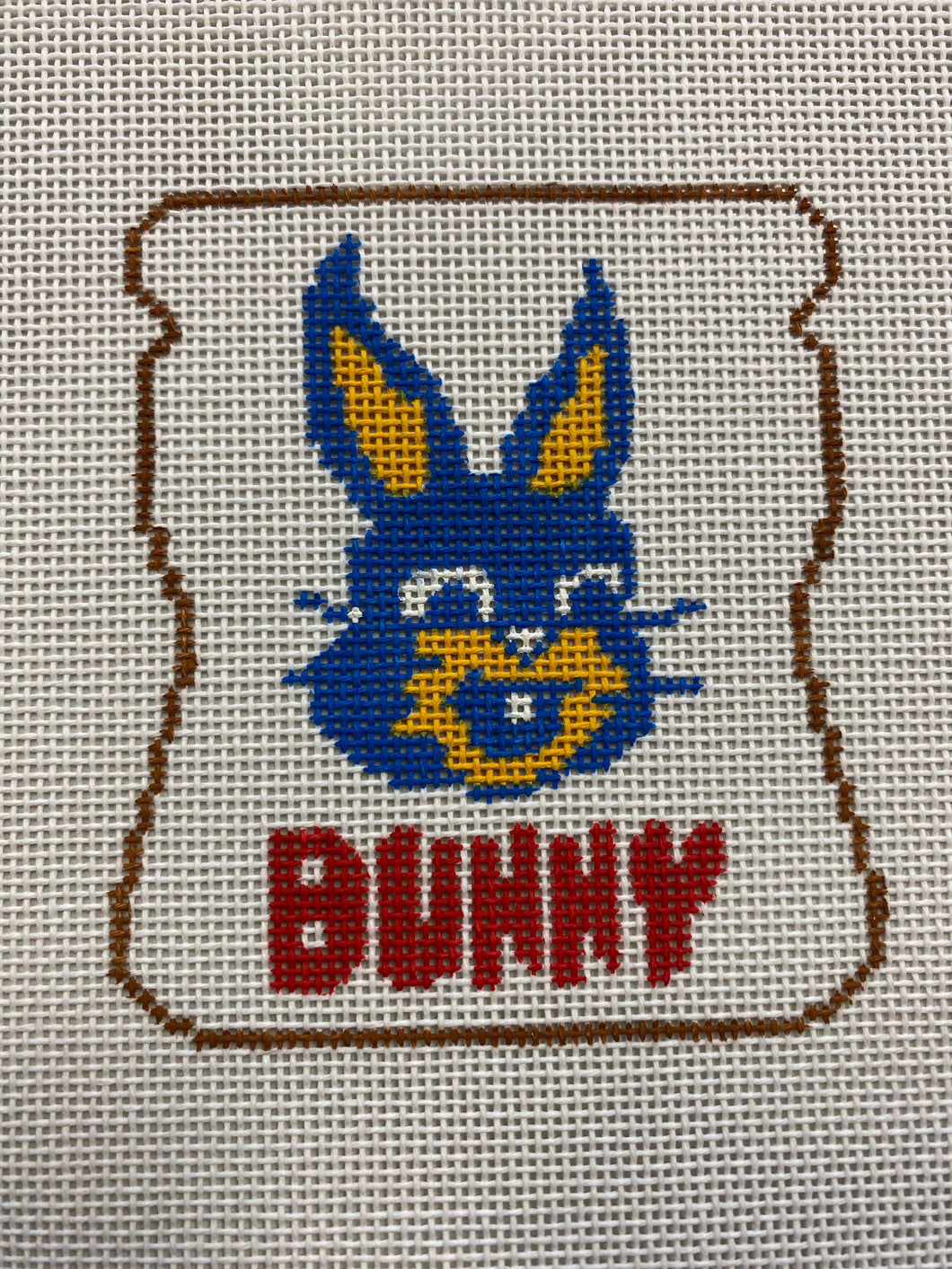 Bunny Bread Needlepoint Ornament