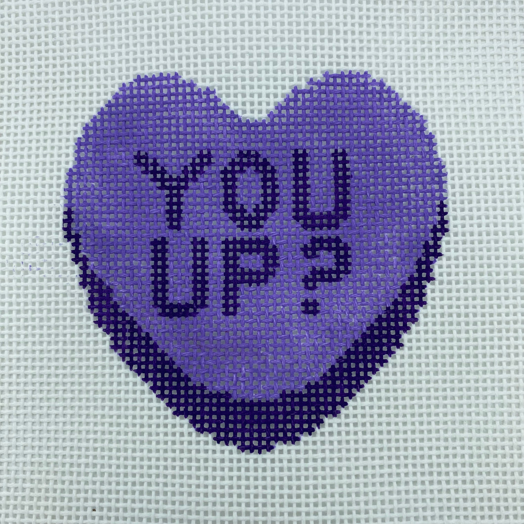 You up? Heart Needlepoint Canvas
