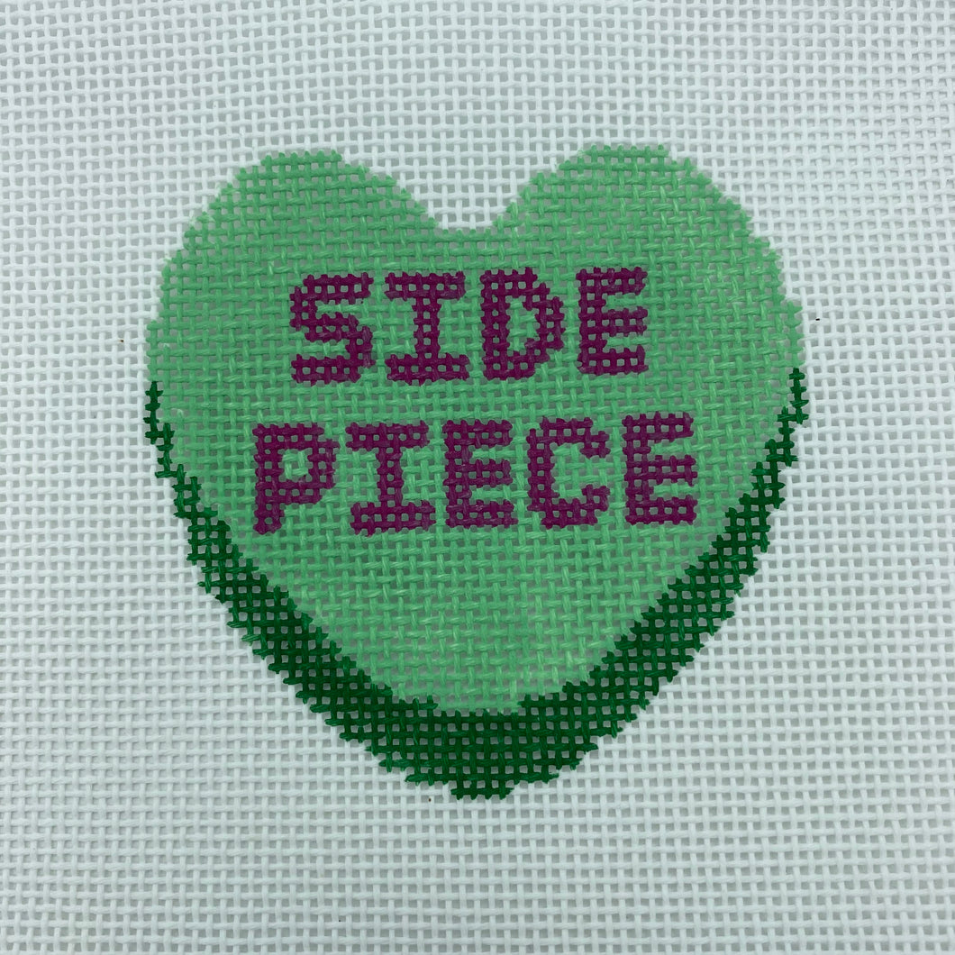 Side Piece Heart Needlepoint Canvas