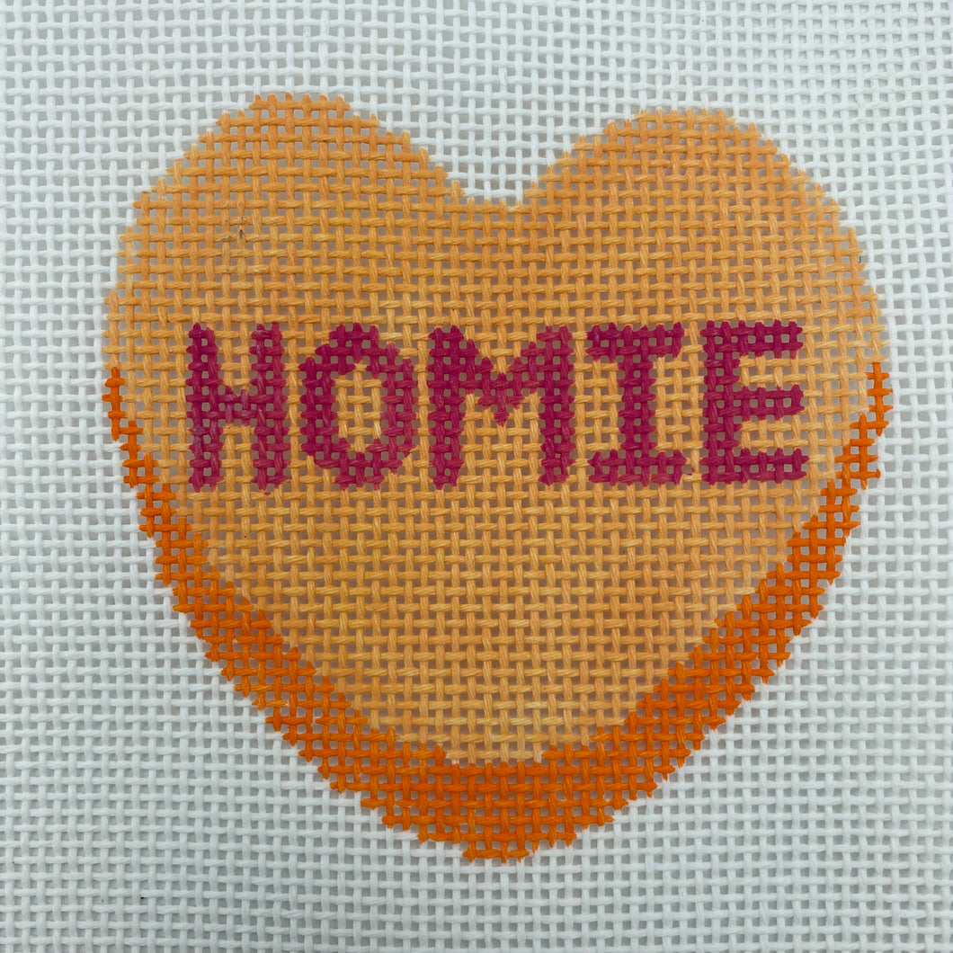 Homie Heart Needlepoint Canvas