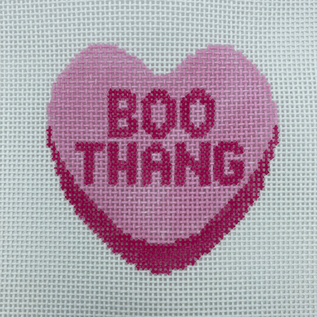 Boo Thang Heart Needlepoint Canvas