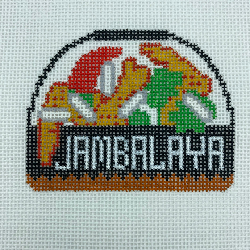 Jambalaya Needlepoint Ornament