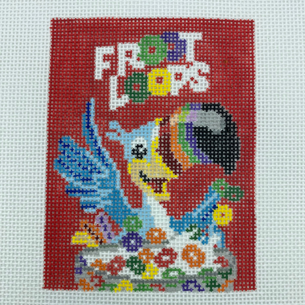 Froot Loops Needlepoint Ornament