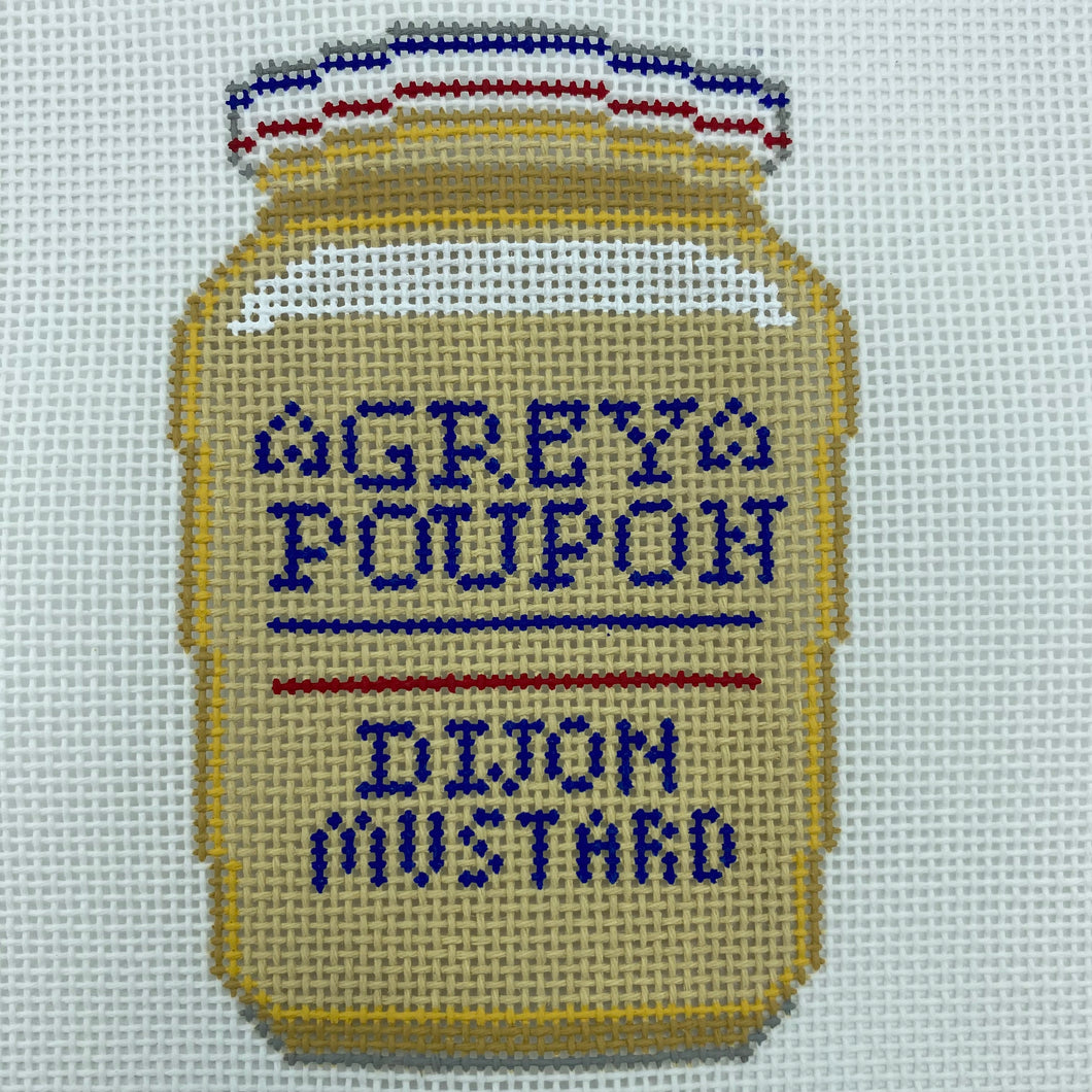 Grey Poupon Needlepoint Ornament