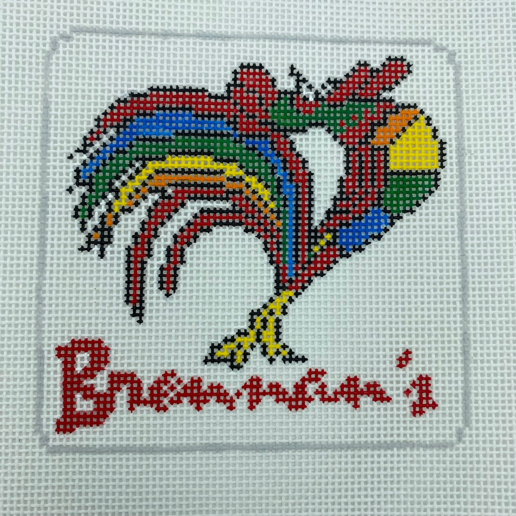 Brennan's Restaurant Needlepoint Ornament