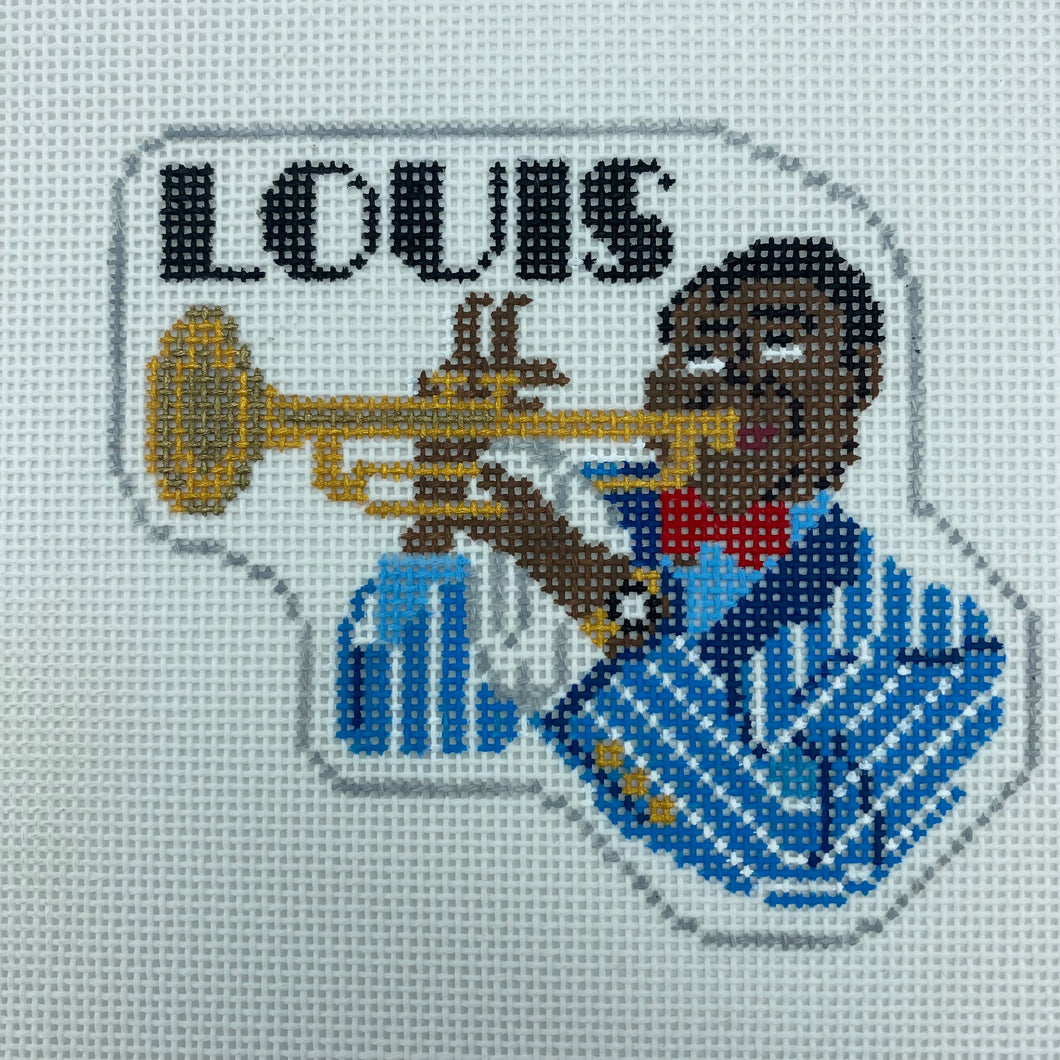 Louis Armstrong Needlepoint Ornament