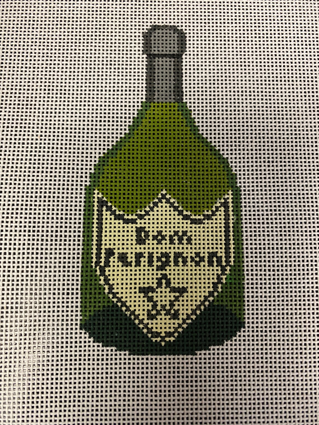 Dom Perignon Needlepoint Ornament