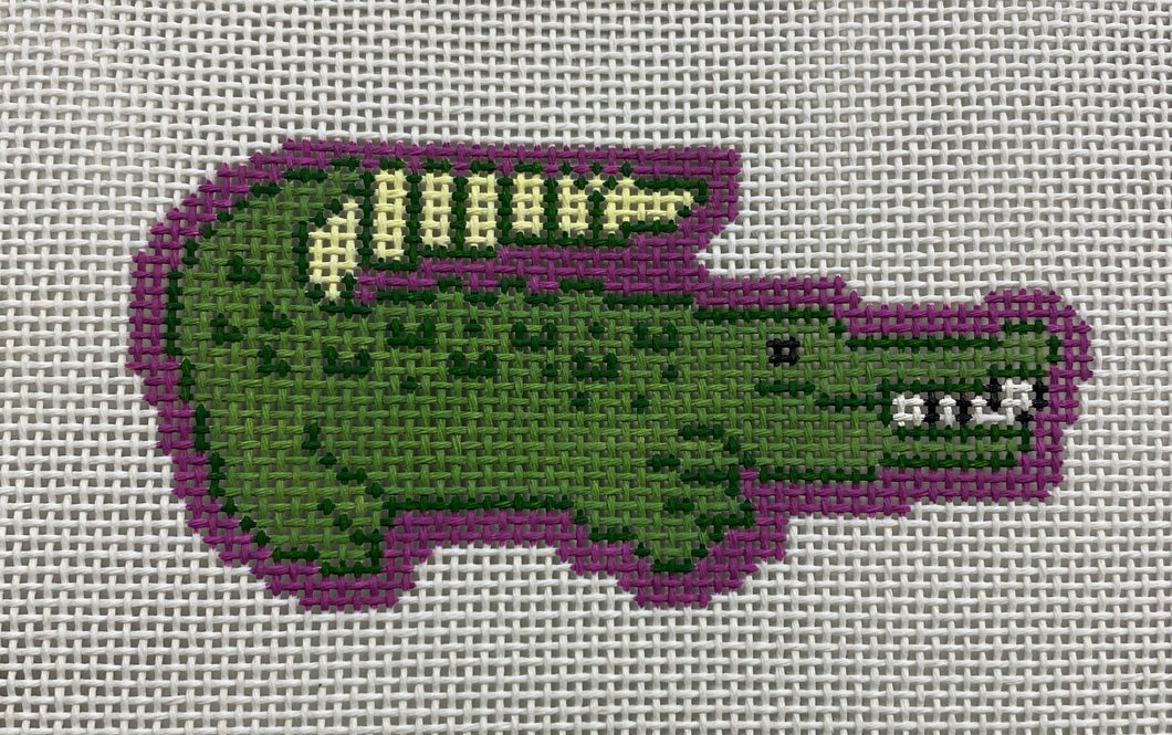 Alligator Needlepoint Ornament