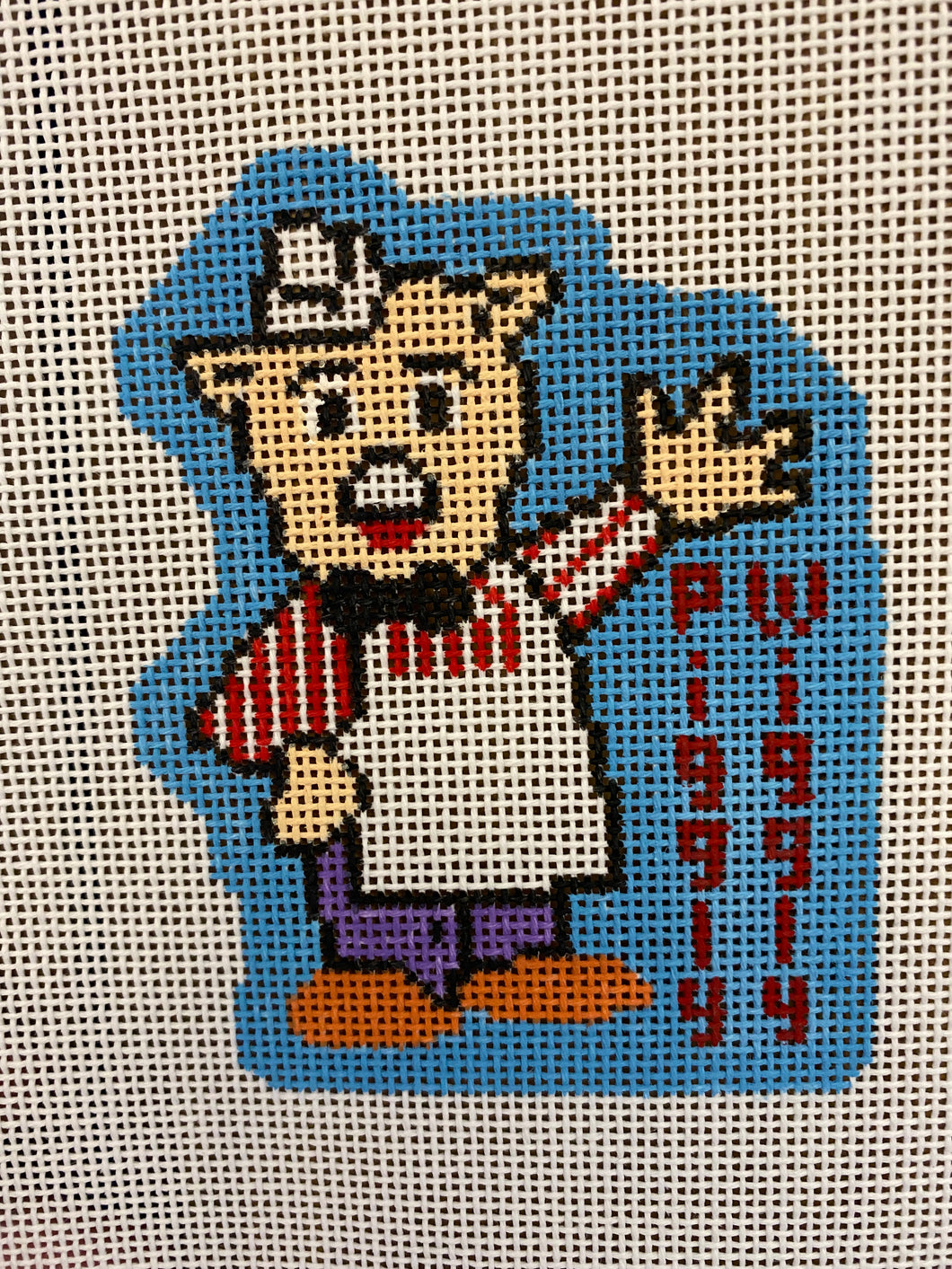 Piggly Wiggly Needlepoint Ornament