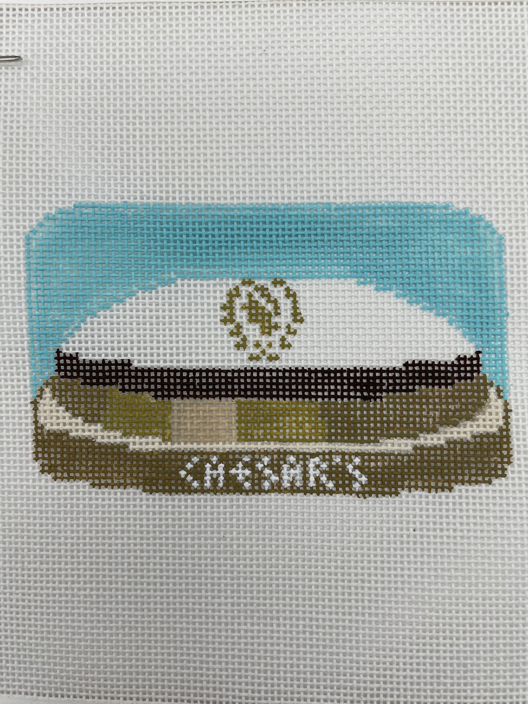 Caesar's Superdome Needlepoint Ornament