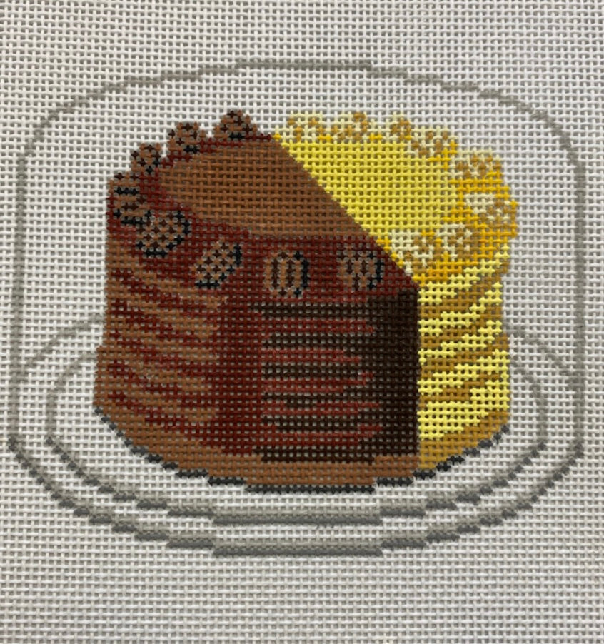 Doberge Cake Needlepoint Ornament