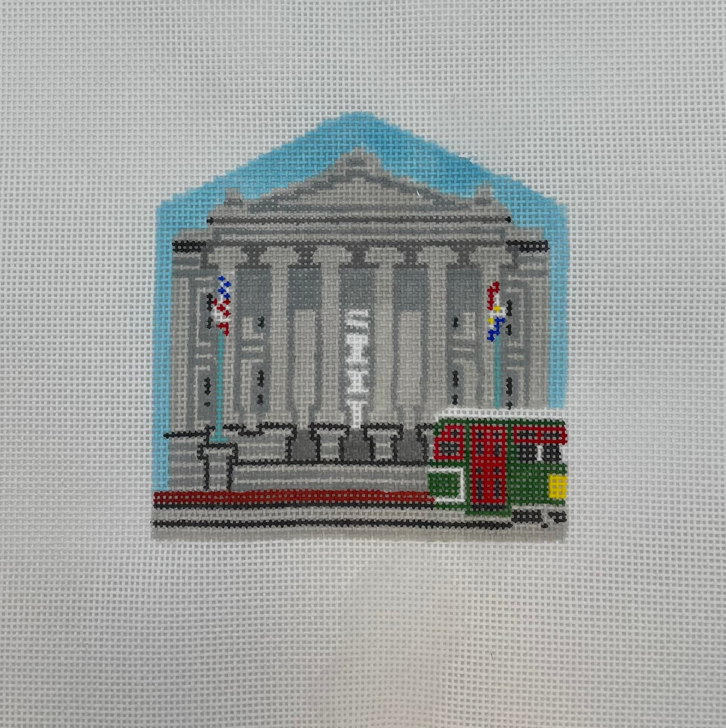 Gallier Hall Needlepoint Ornament