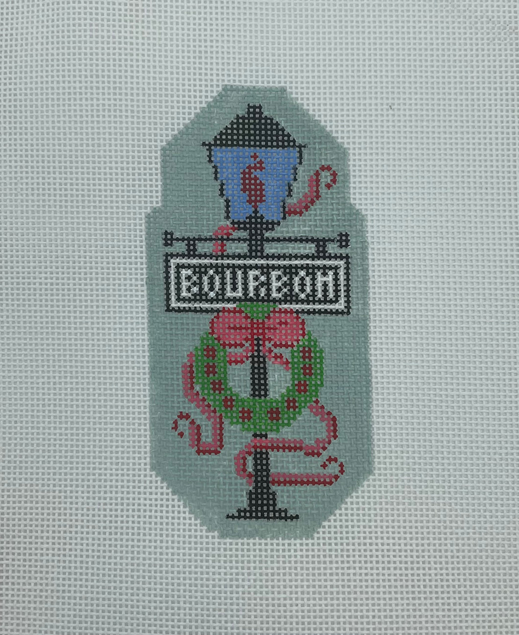 Bourbon Street Christmas Needlepoint Ornament