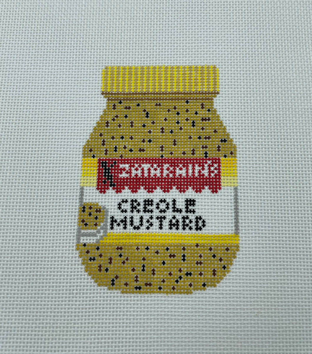 Zatarain's Creole Mustard Needlepoint Ornament