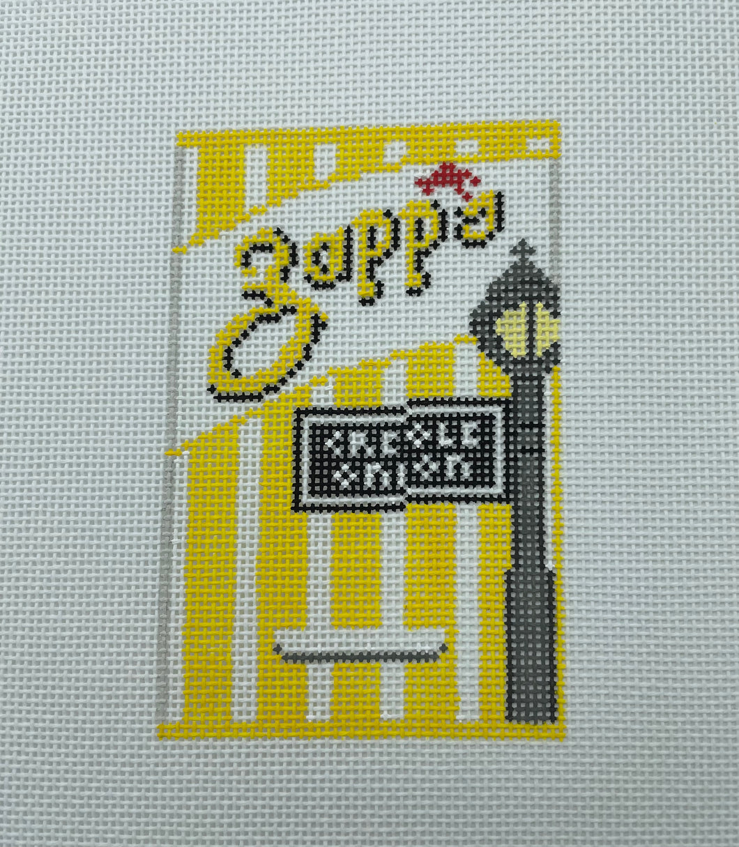 Zapp's Creole Onion Potato Chips Needlepoint Ornament