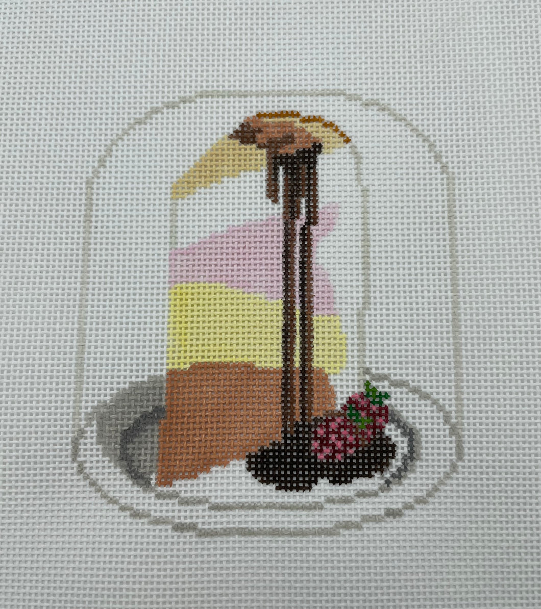 Mile High Pie Needlepoint Ornament