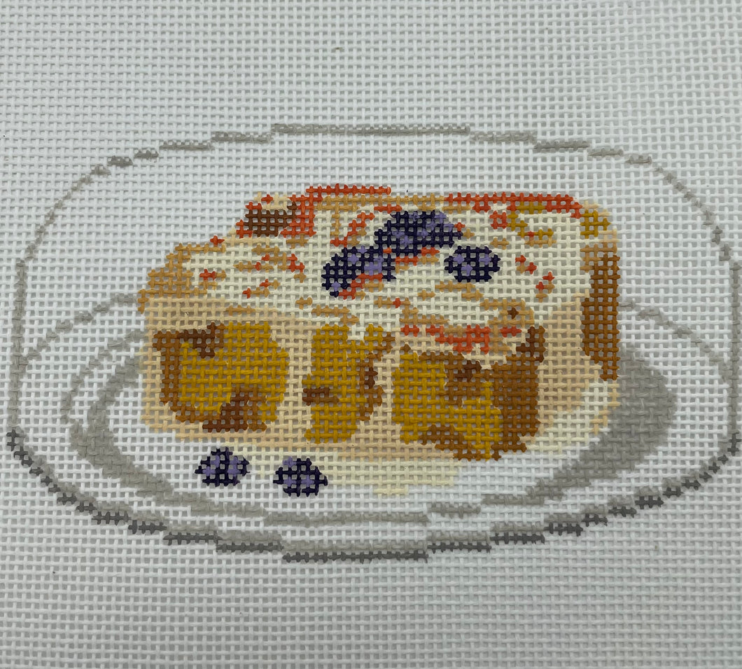 Bread Pudding Needlepoint Ornament