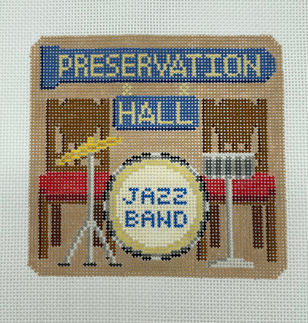 Preservation Hall Needlepoint Ornament
