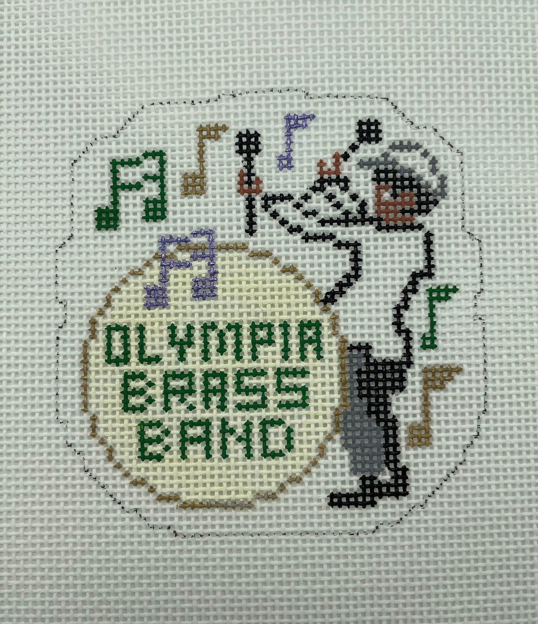 Olympia Brass Band Needlepoint Ornament