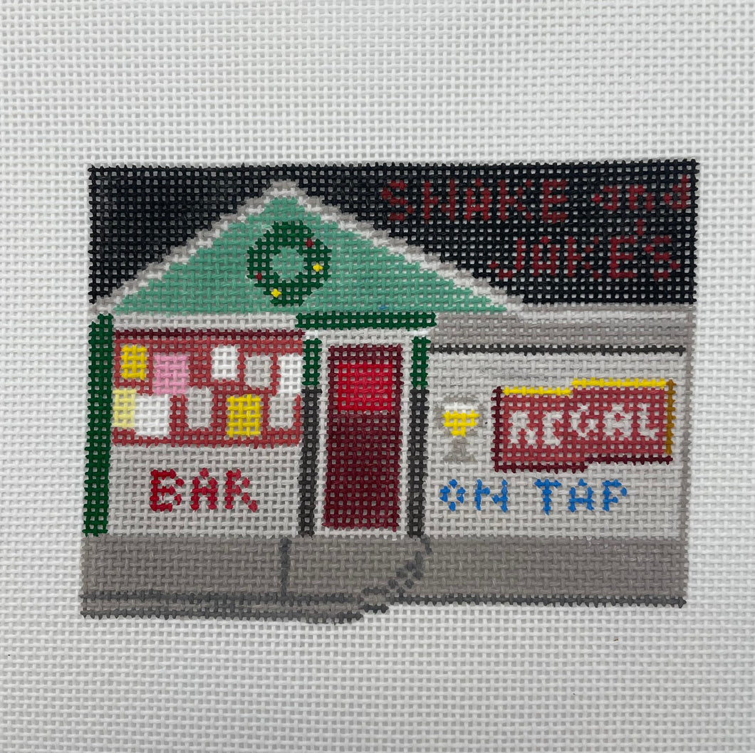 Snake and Jake's Needlepoint Ornament