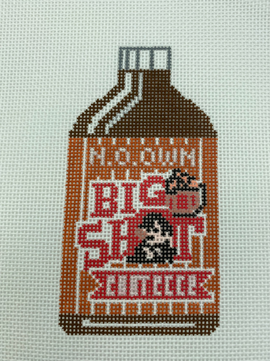 Big Shot Root Beer Needlepoint Ornament