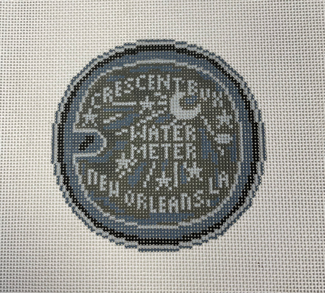 Water Meter Cover Needlepoint Ornament