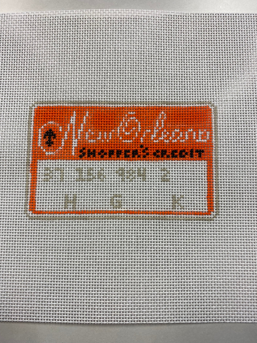 New Orleans Shopper's Card Needlepoint Ornament