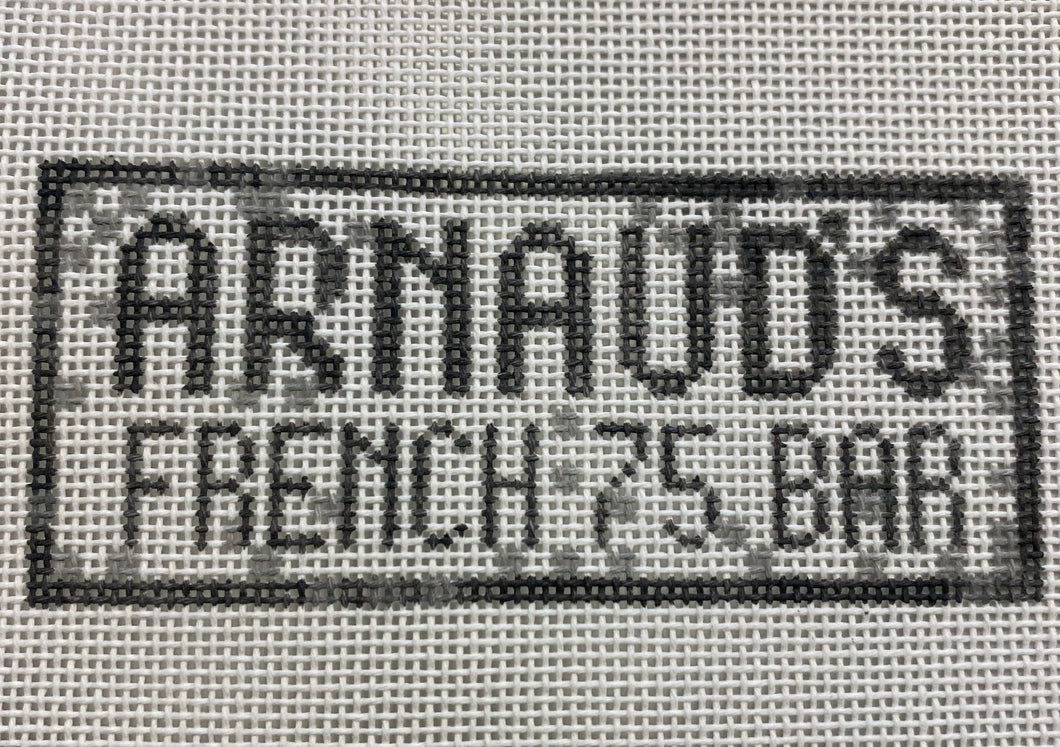 Arnaud's French 75 Bar Needlepoint Ornament