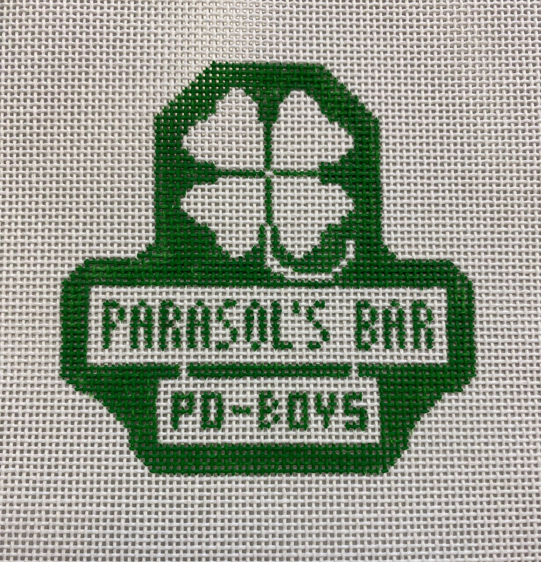 Parasol's Bar Needlepoint Ornament