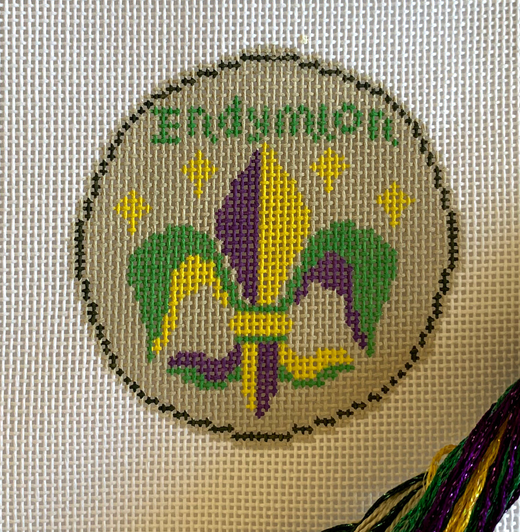 Endymion Doubloon Needlepoint Ornament