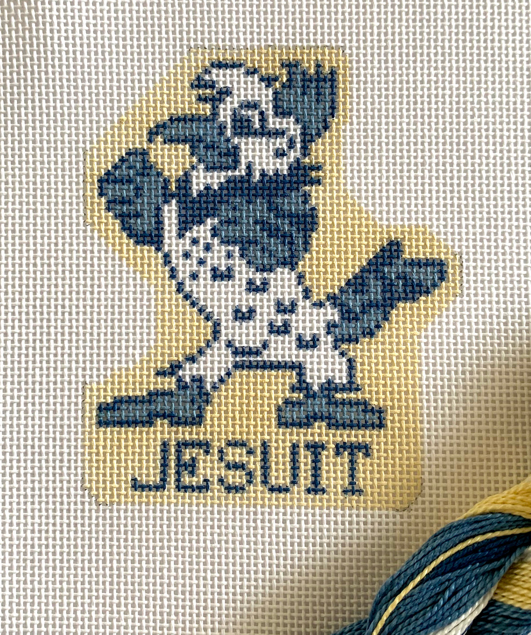 Jesuit Blue Jays Needlepoint Ornament